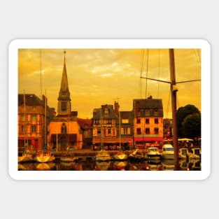 A View of Honfleur, France Sticker